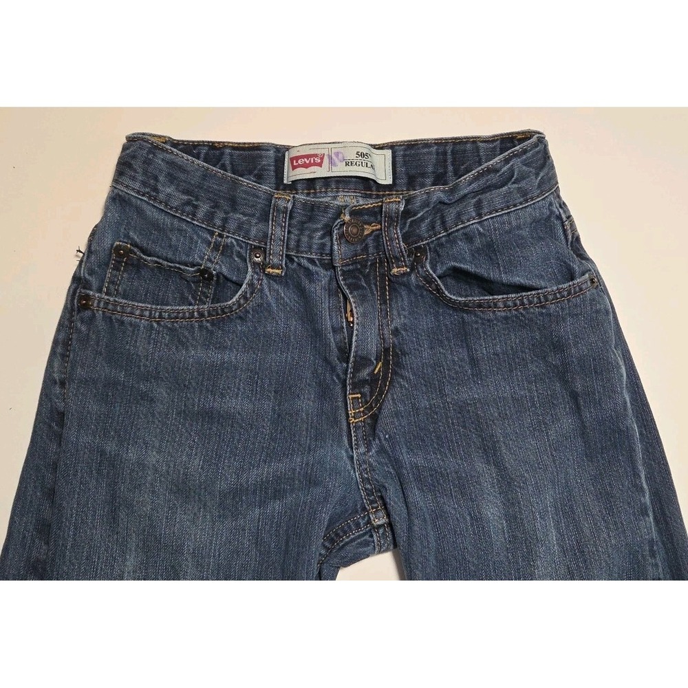 Youth 505 Levi's 10 Slim 23" X 25" Straight Leg‎ Denim Jeans Pants CG - Picture 2 of 9
